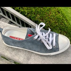 Prada Women’s Suede Cap Toe Sneakers